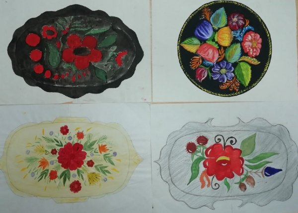 Элементы Косовской росписи раскраска