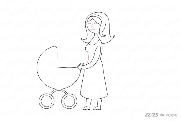 Рисунок для мамы легкий