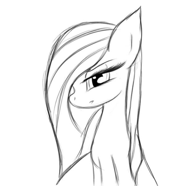 Рисунки для срисовки пони