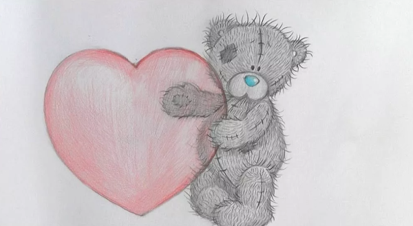 Медвежонок рисунок карандашом