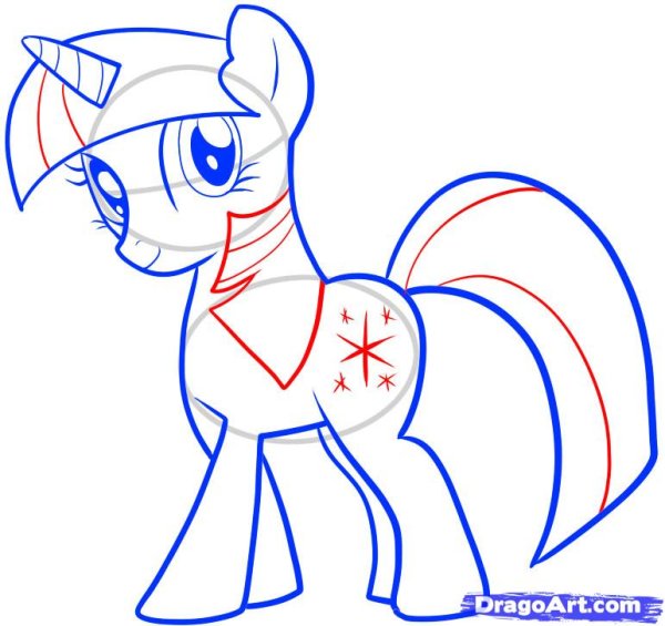 Искорка пони рисунок карандашом