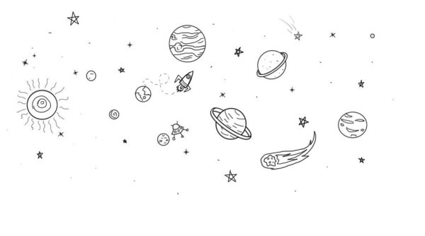Планеты Минимализм эскиз