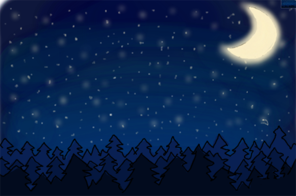 Звездное небо карандашом