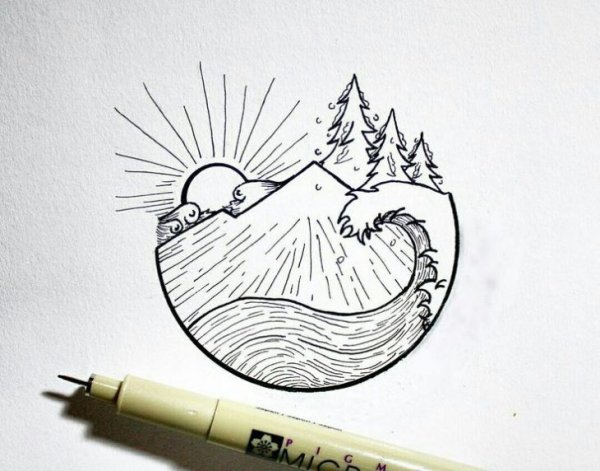 Рисунки для скетчбука лёгкие