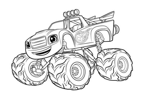 Раскраска монстр трак Вспыш