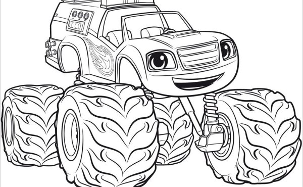 Раскраска молния Маквин монстр трак