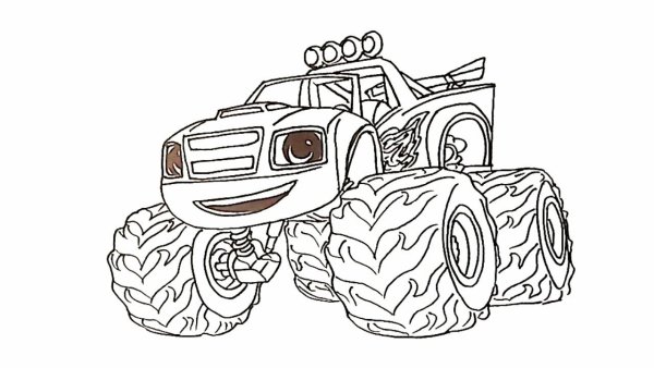 Раскраска Вспыш и чудо машинки