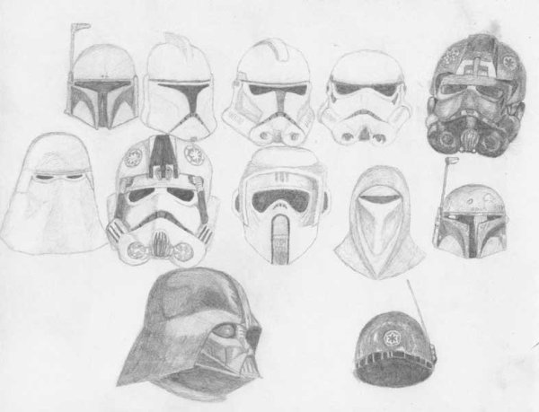 Штурмовик Звездные войны карандашом