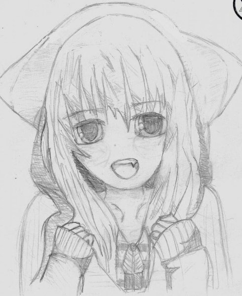 Маленькие аниме карандашом