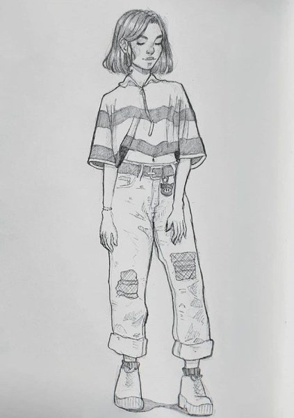 Рисунки для срисовки платья