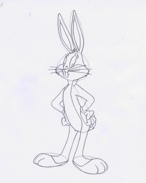 Багз Банни рисунок поэтапно