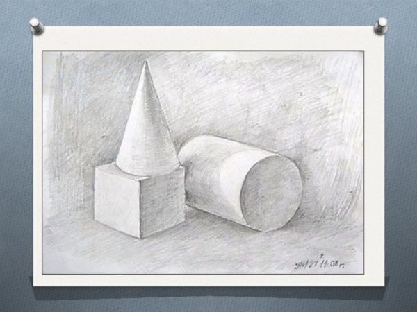 Штриховка гипсовых фигур