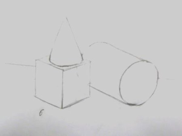 Построение конуса в перспективе