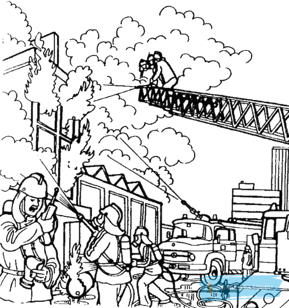 Трафарет на тему пожарная безопасность