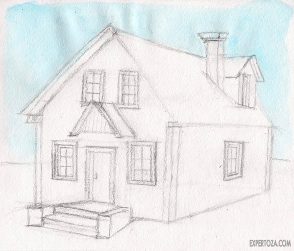 Рисунки домов для срисовки