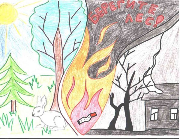 Лес боится огня