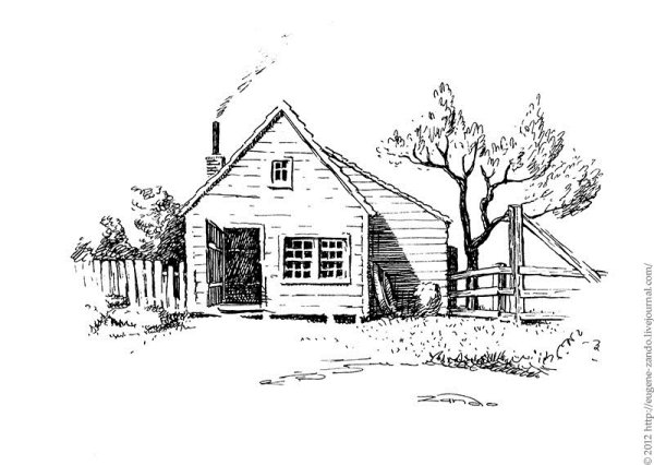 Наброски деревенских домов