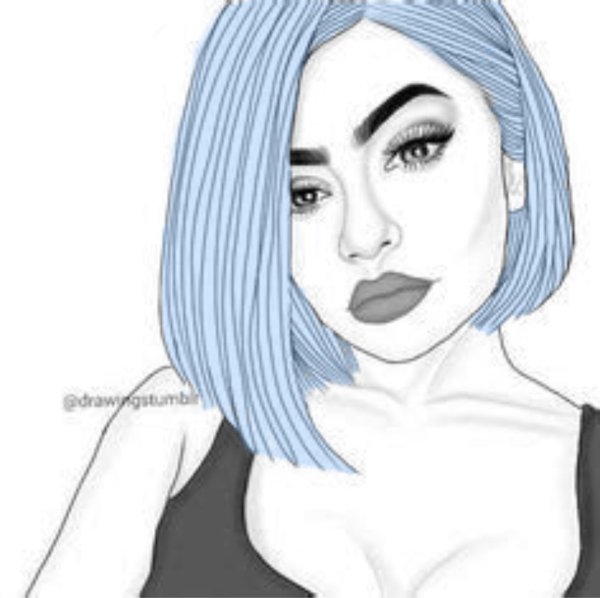 Девочка с каре рисунок карандашом для срисовки