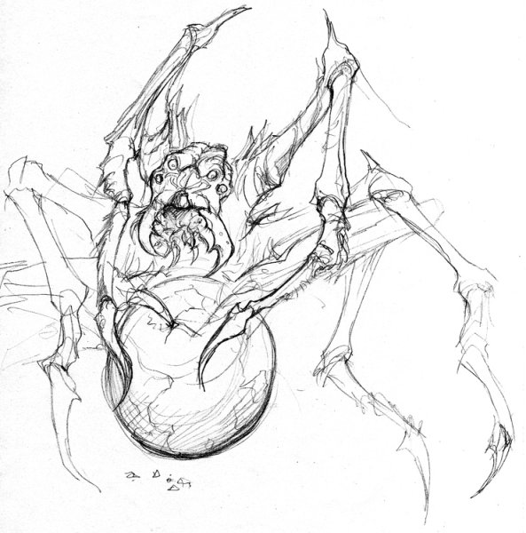 Монстера рисунок эскиз