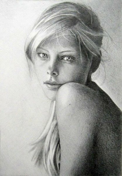 Объемный портрет карандашом