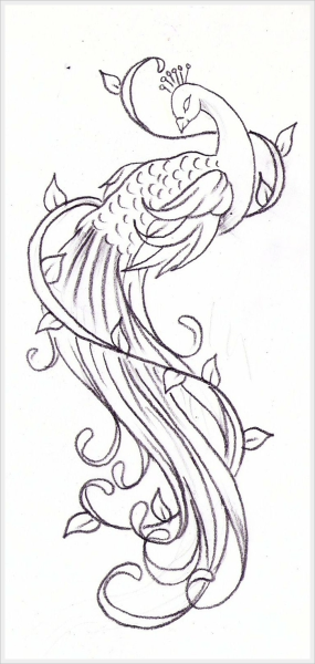 Рисование Жар птицы лёгкие