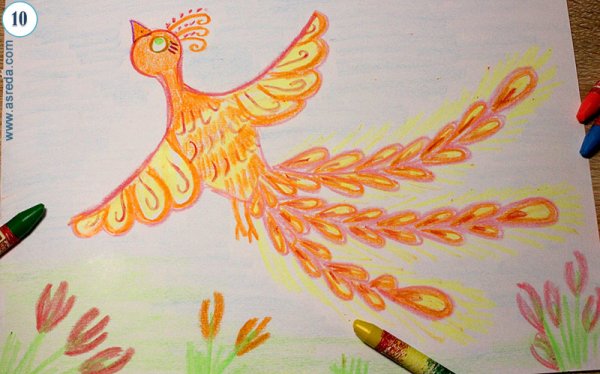 Рисование Сказочная птица