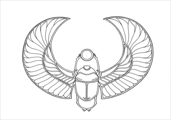 Жук скарабей рисунок Египет