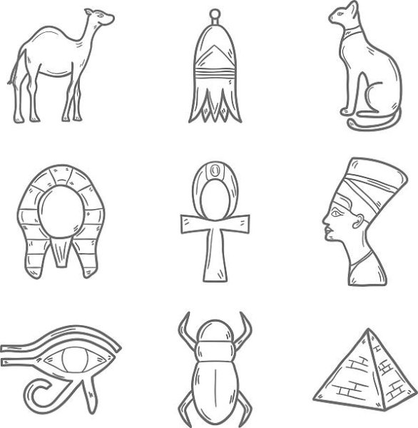 Египетские украшения с символами