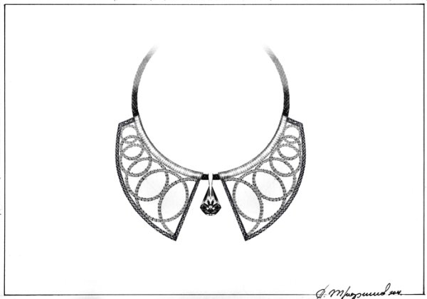 Ожерелье карандашом