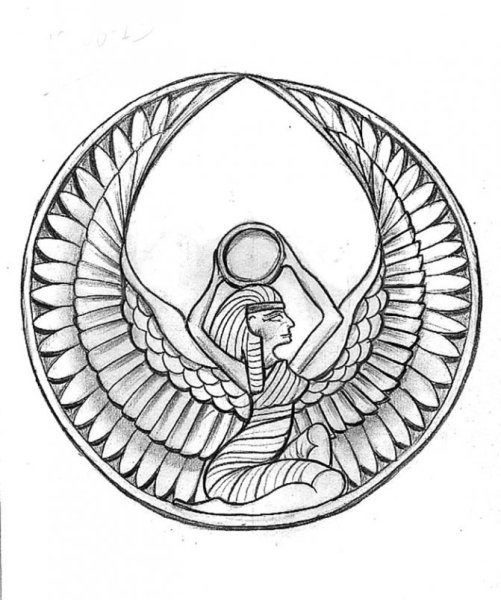 Изида богиня Египта тату