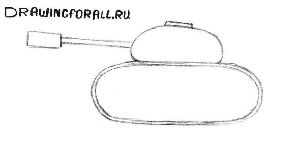 Легкое рисование танка для детей