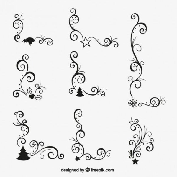 Узор уголок простой