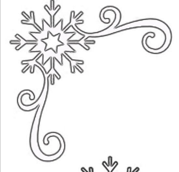 Трафареты на окна угловые