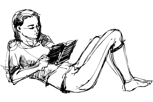 Наброски фигуры человека лежа