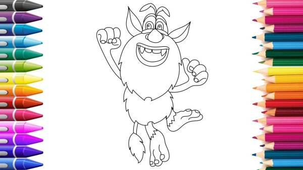 Поэтапное рисование смешариков