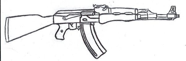 АК 47 для срисовки