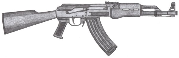 АК 47 для срисовки