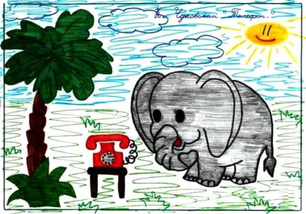 Рисунки по произведениям Чуковского