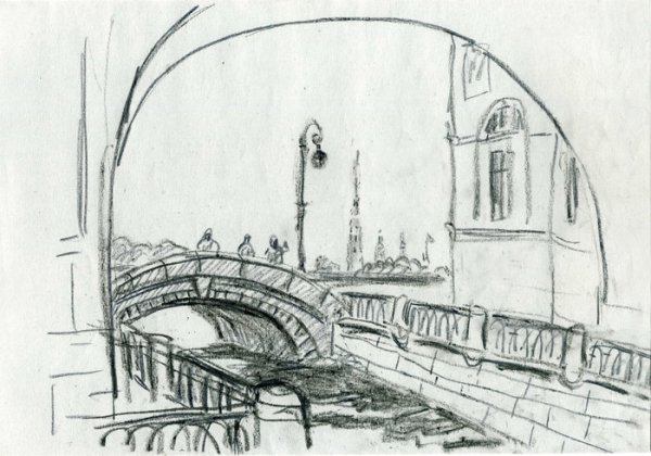 Рисунки Санкт-Петербурга карандашом легкие