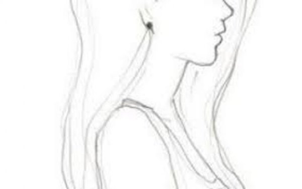 Рисунки для срисовки лёгкие и красивые девочки с боку