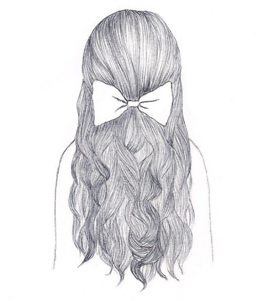 Рисунки карандашом для срисовки девушки со спины