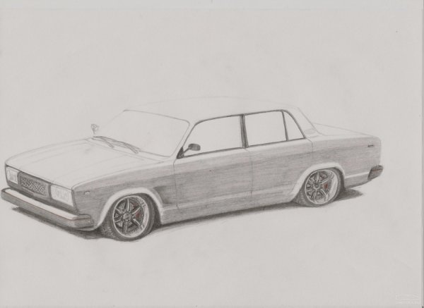 ВАЗ 2107 карандашом легко