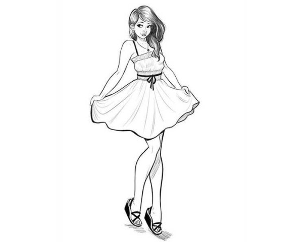 Платья для срисовывания