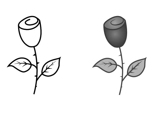 Рисование розы поэтапно для детей