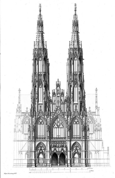 Кёльнский собор Германия чертежи