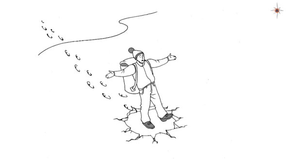 Осторожно тонкий лед раскраска