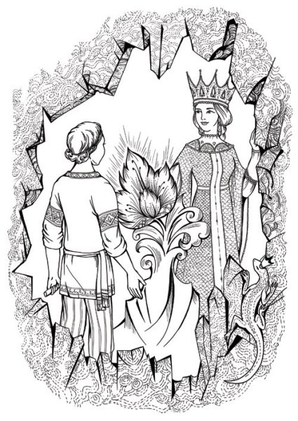 Хозяйка медной горы карандашом