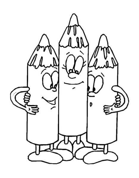 Раскраска с карандашами