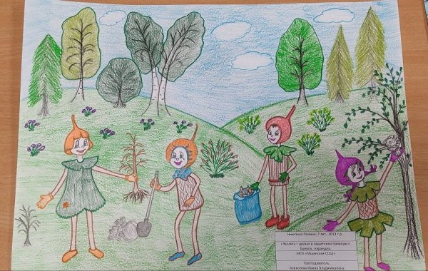 Эколята защитники природы рисование подготовительная группа