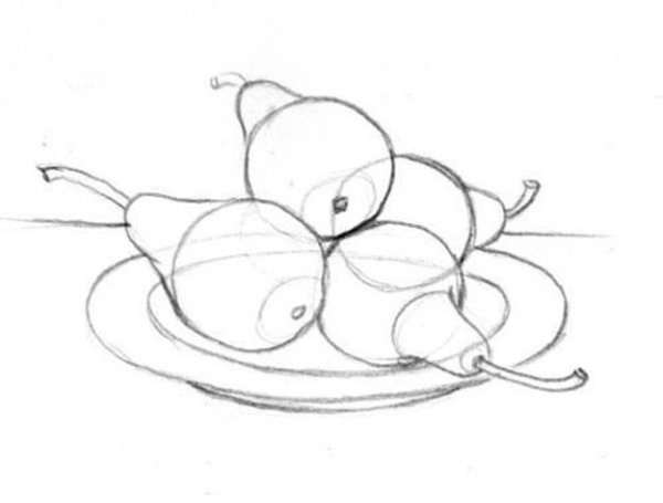 Натюрморт шаблон для детей